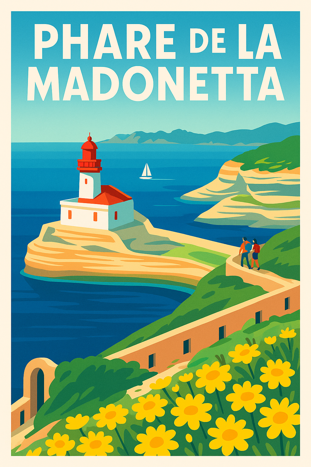 Affiche de Phare de la Madonetta - L'éclat de Bonifacio sur vos murs