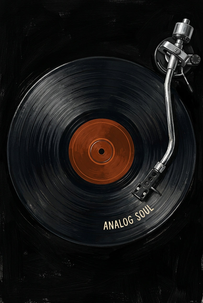 Poster Vinyle Analog Soul, affiche musique vintage