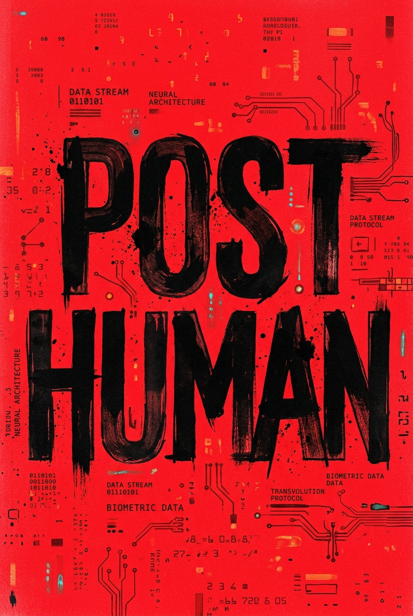 Affiche Post Human, poster circuits imprimés