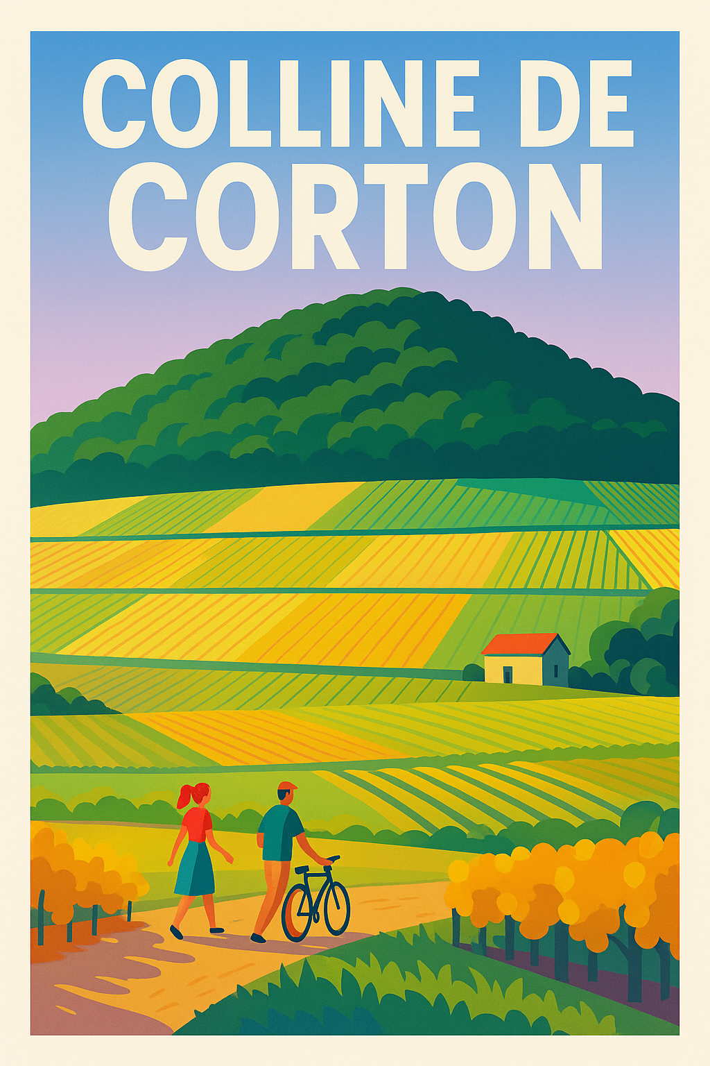 Affiche de Colline de Corton - L'élégance des vignobles de Bourgogne