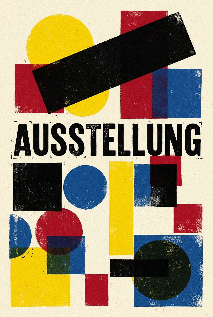 Poster Bauhaus, formes géométriques et couleurs