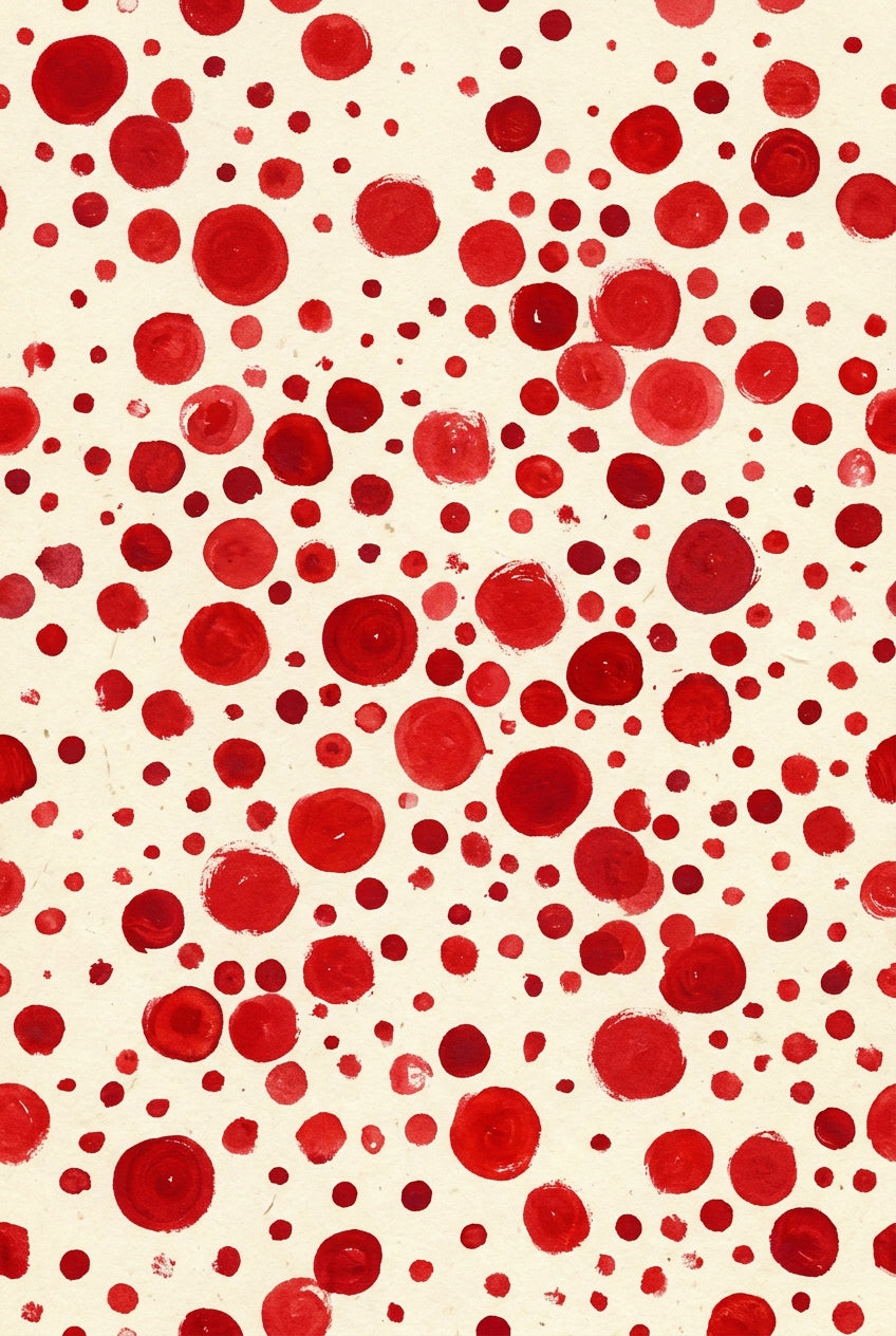 Affiche Pois rouges, poster motif aquarelle