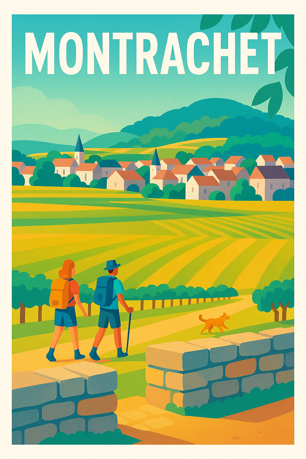 Affiche de Montrachet - L'élégance des vignobles de Bourgogne en affiche