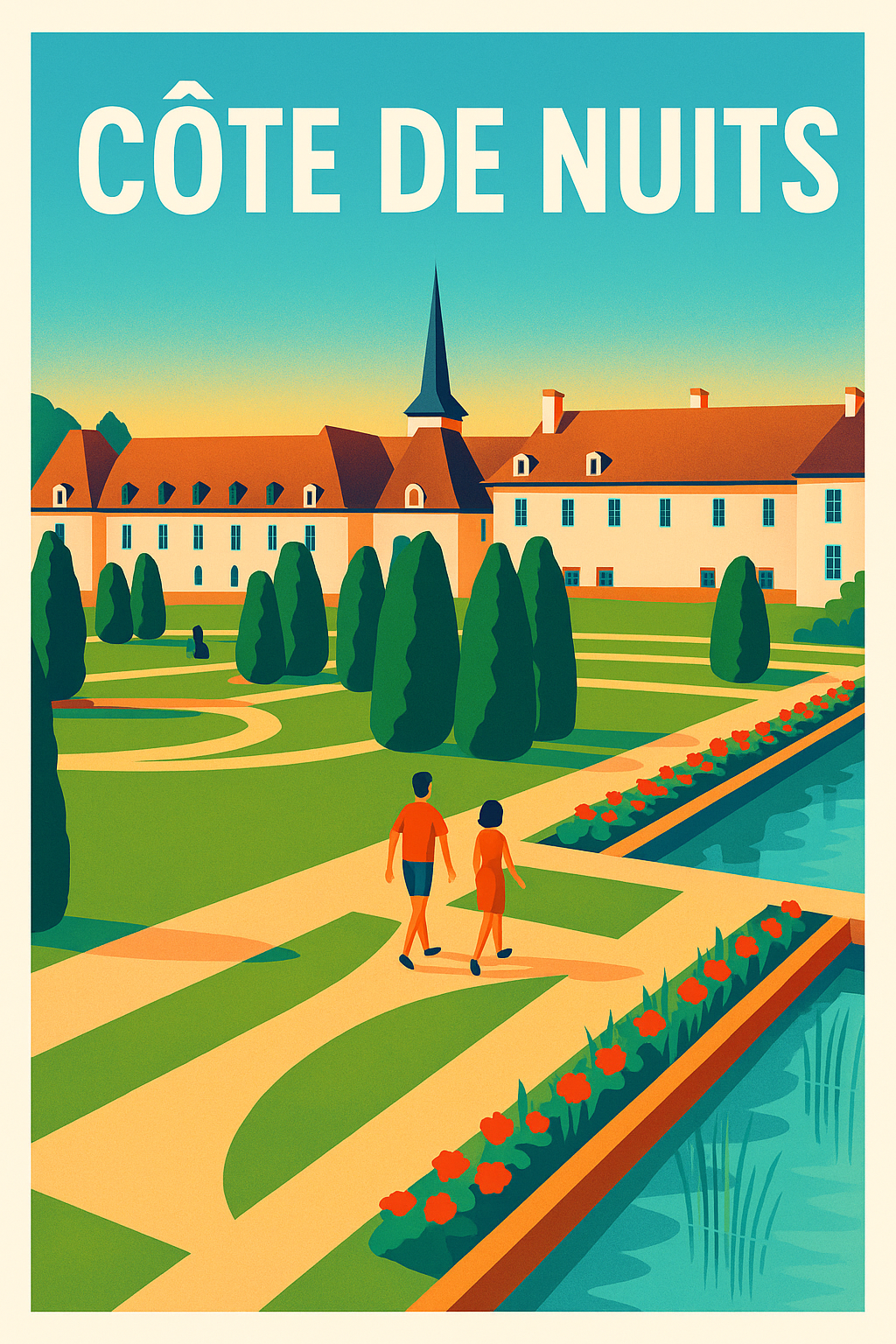 Affiche de Côte de Nuits - L'élégance intemporelle des vignobles bourguignons