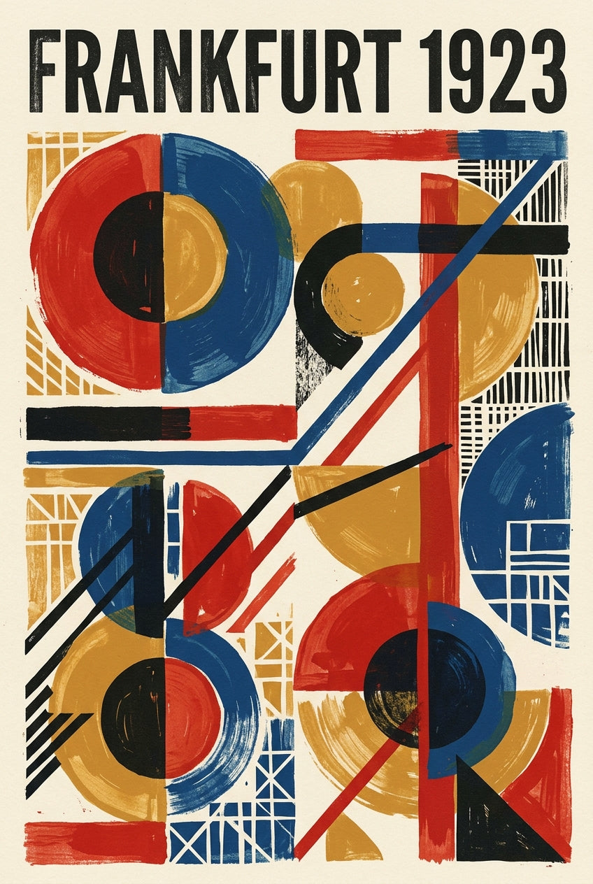 Poster de Francfort 1923, affiche abstrait Bauhaus