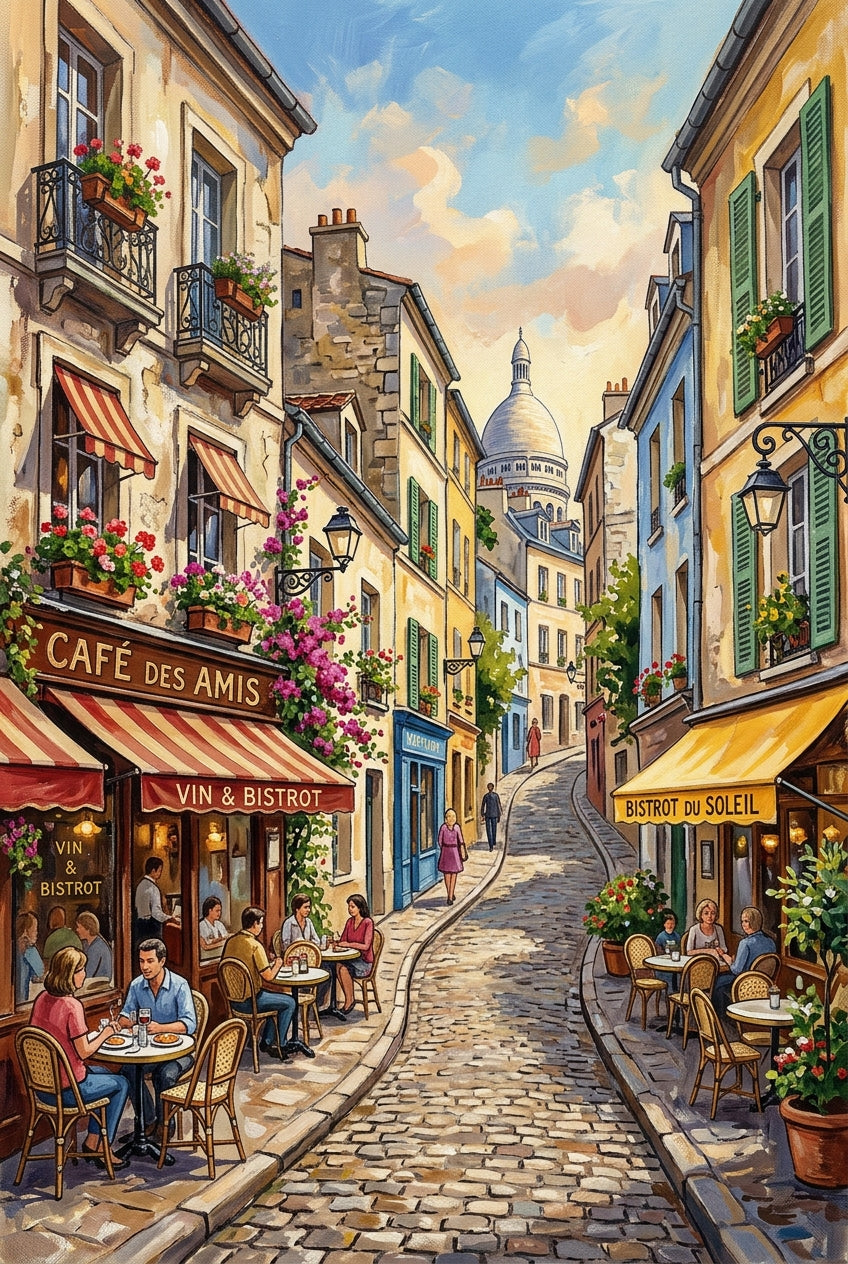 Affiche de Montmartre, poster du Sacré-Cœur
