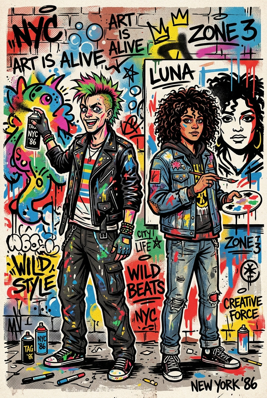 Poster Street Art New York, style graffiti Wild Style