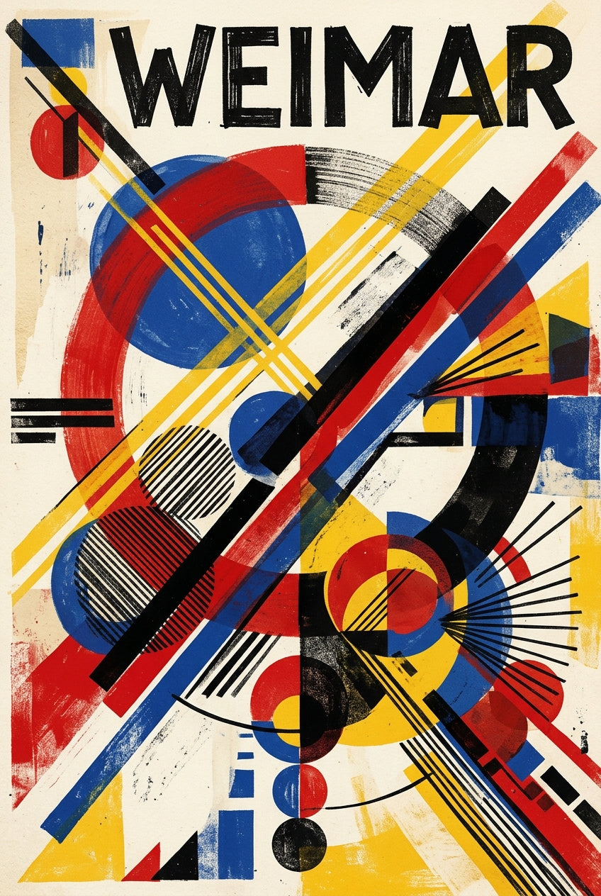 Affiche de Weimar, poster style Bauhaus