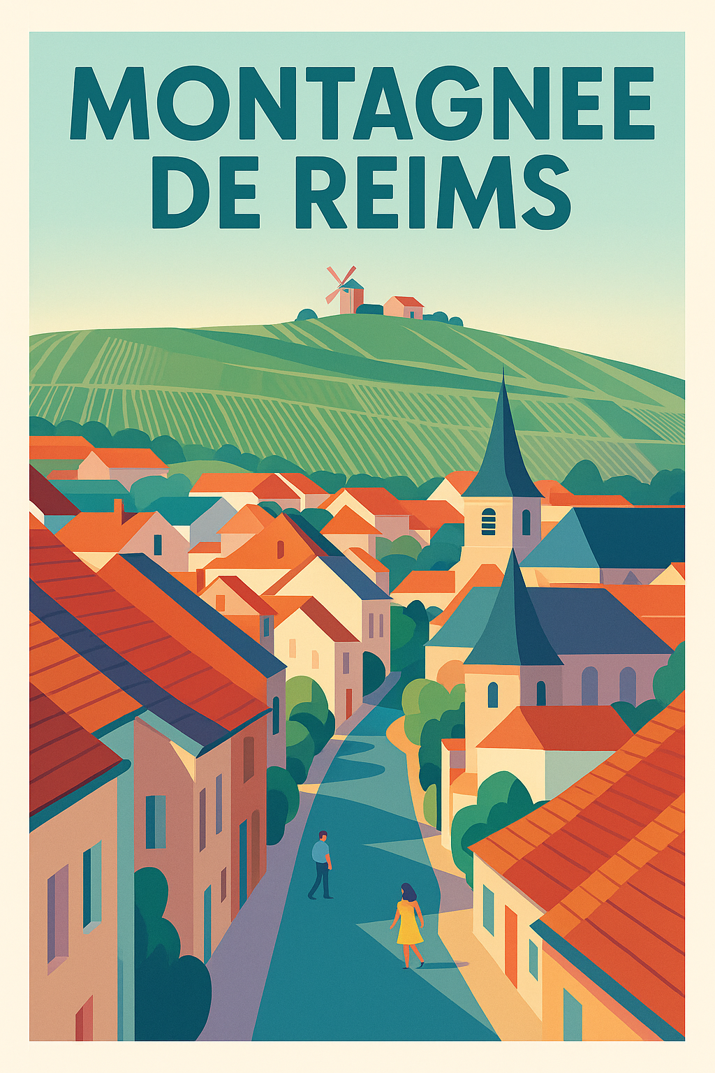 Affiche de Montagne de Reims - L'élégance des vignobles champenois