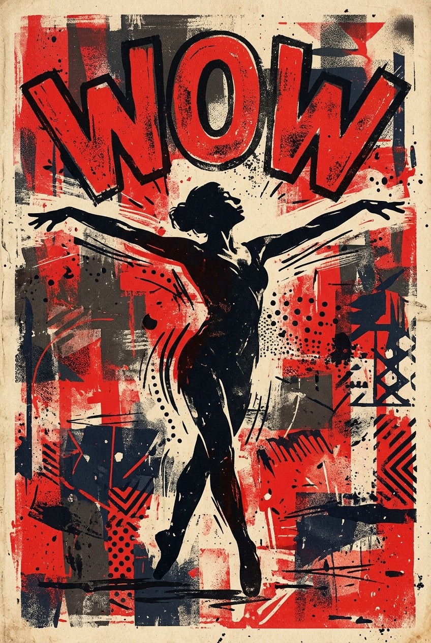 Poster Danseuse Pop Art, affiche style urbain