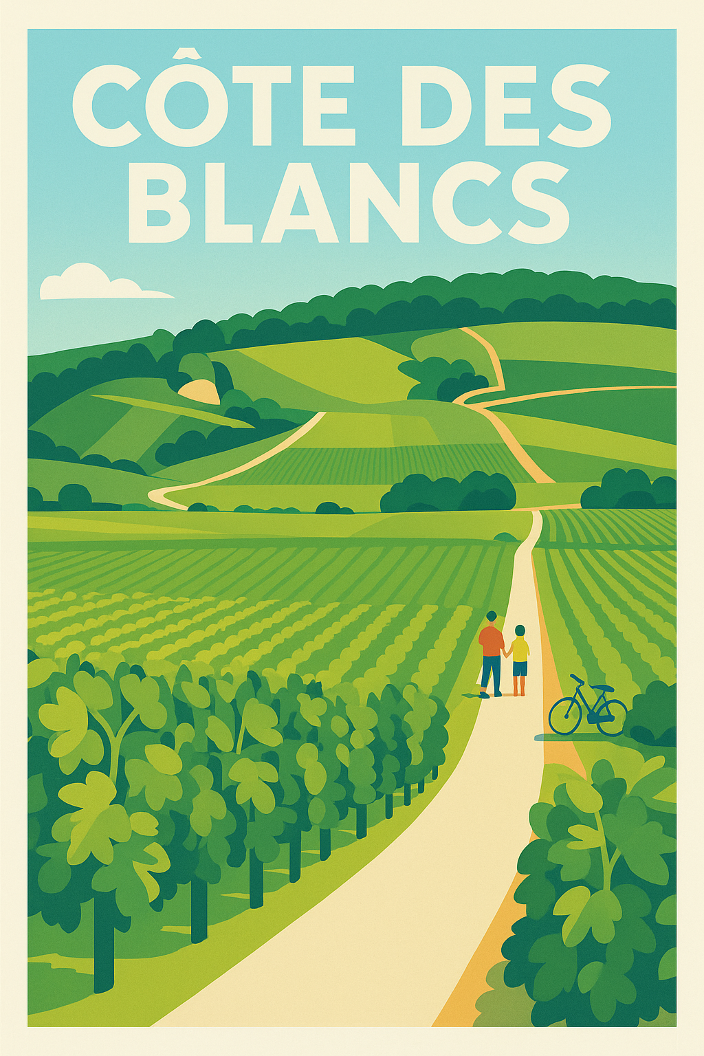 Affiche de Côte des Blancs - L'élégance du vignoble champenois