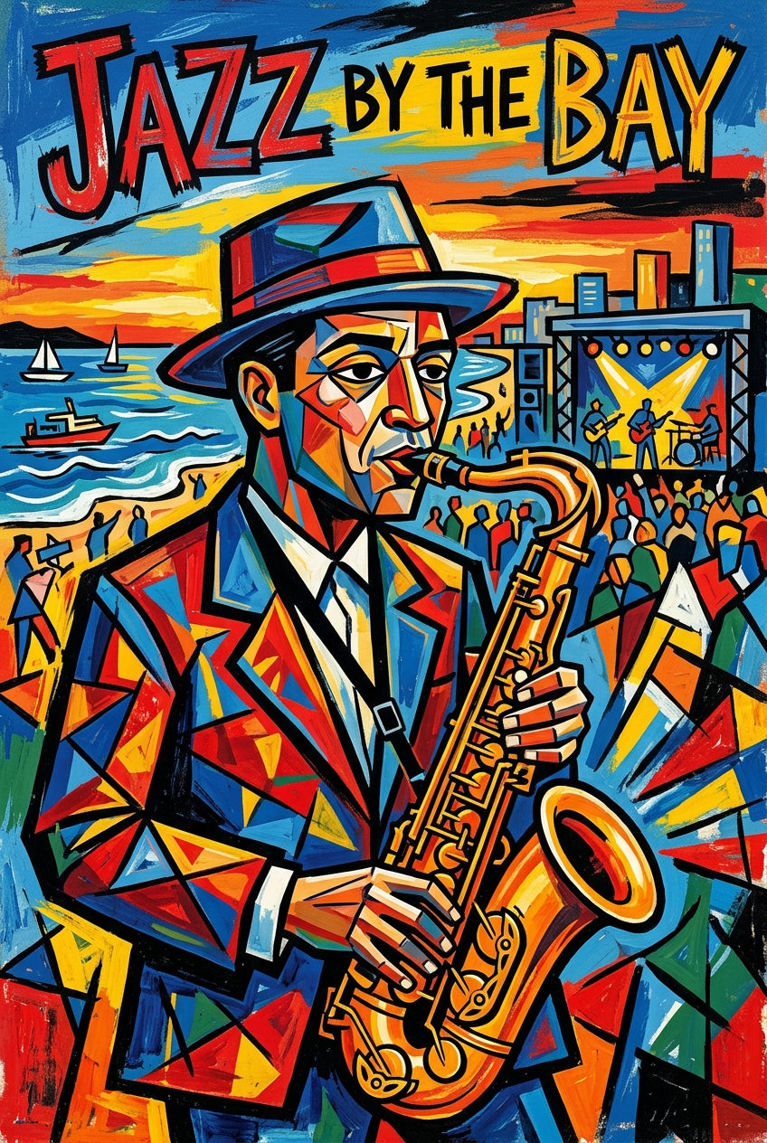 Affiche Jazz by the Bay, poster festival de musique