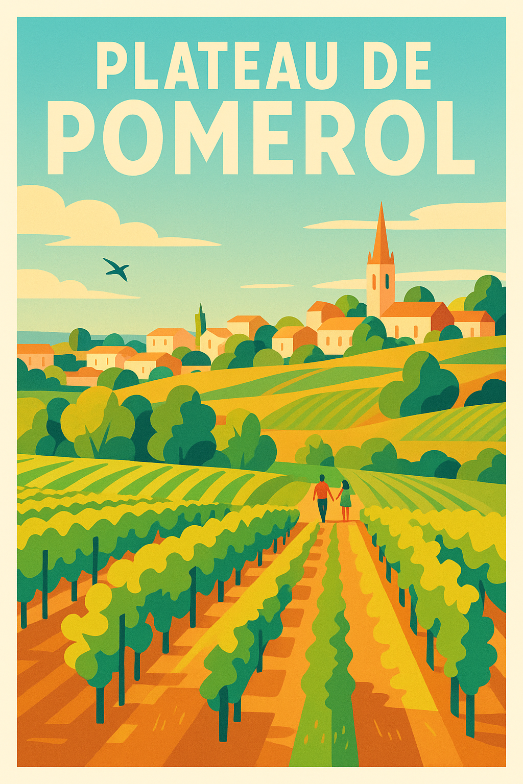 Affiche de Plateau de Pomerol - L'élégance des vignobles bordelais