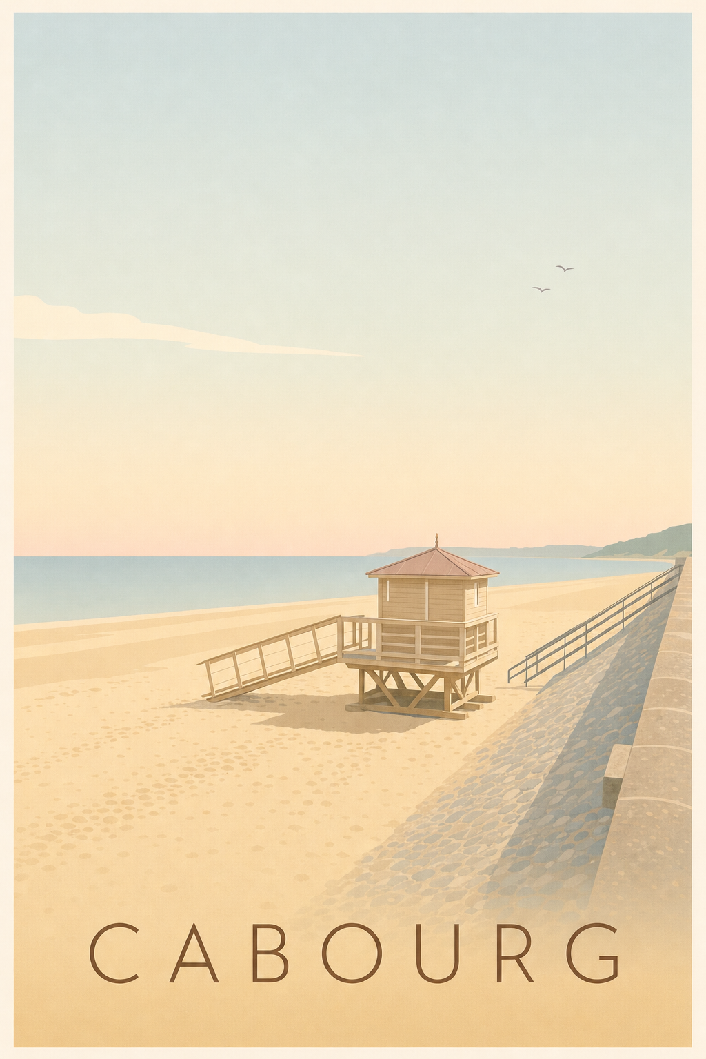 Affiche de Cabourg, poster de la promenade Marcel Proust