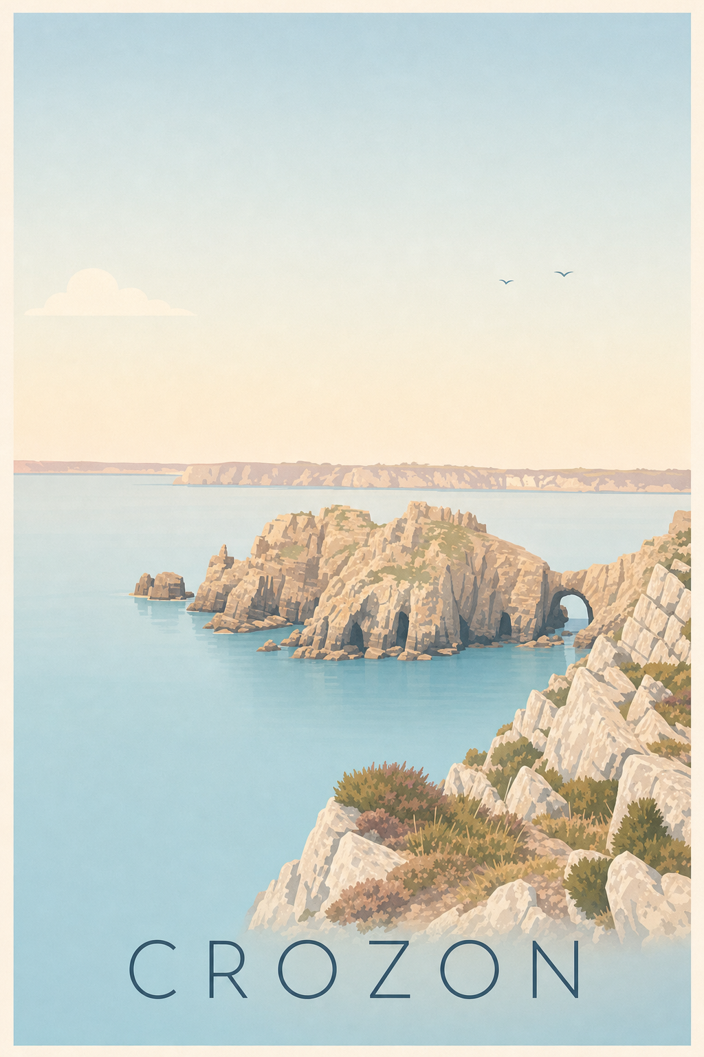Affiche de Crozon, poster de la pointe de Dinan