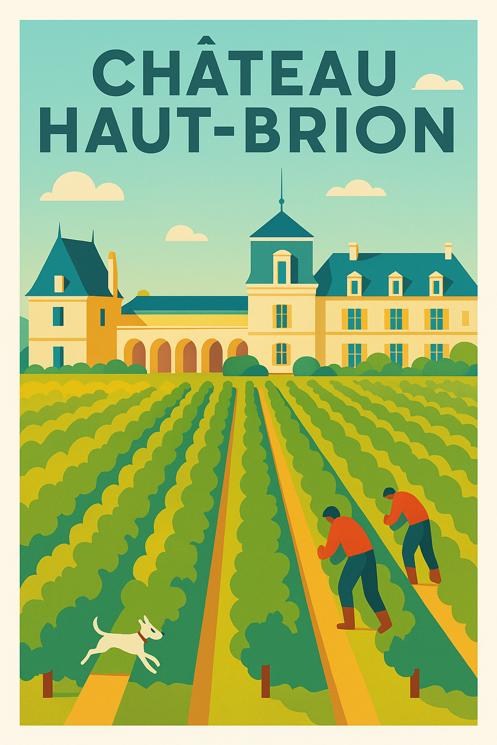 Affiche de Château Haut-Brion - L'élégance intemporelle des vignobles bordelais