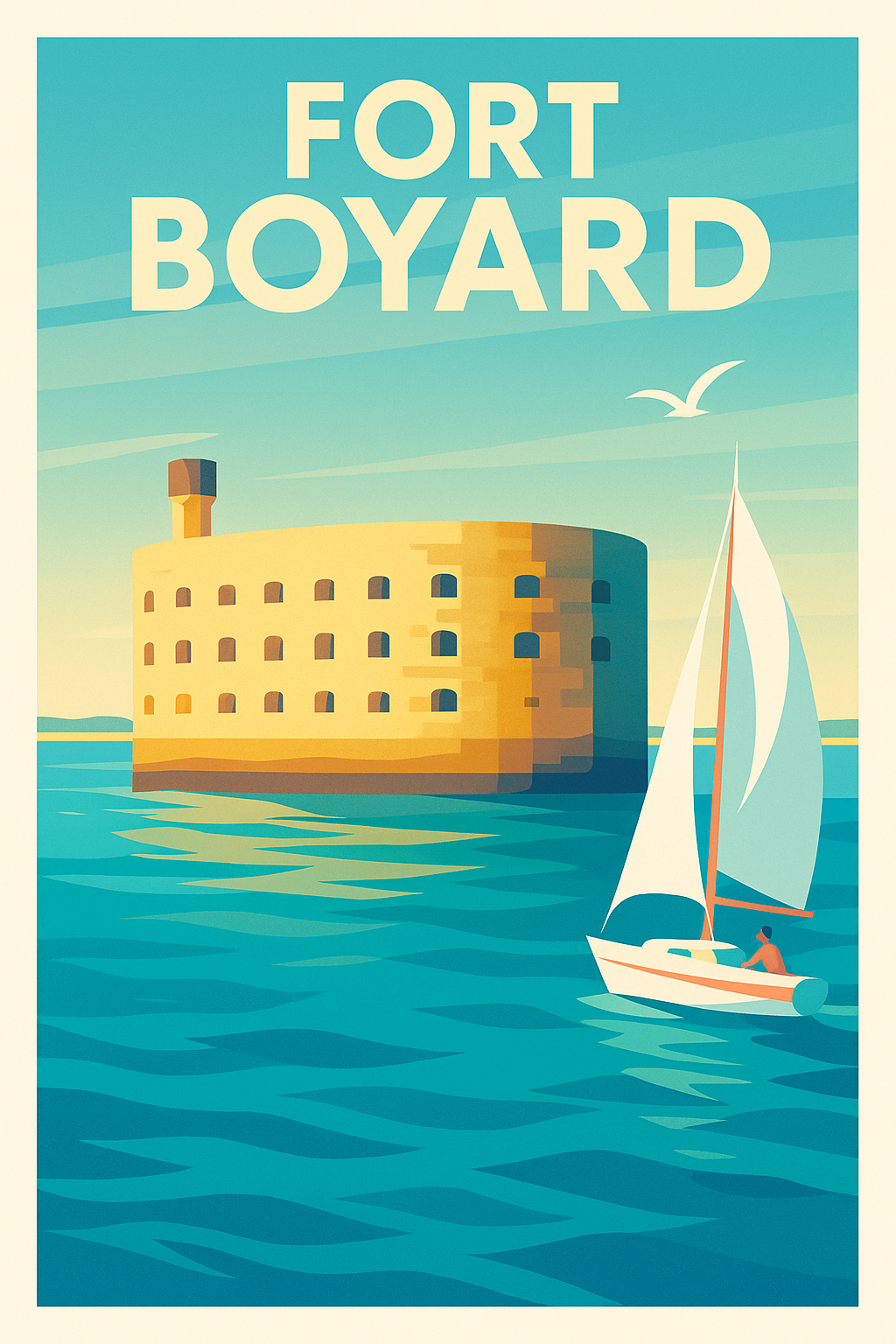 Affiche de Fort Boyard - L'emblématique vaisseau de pierre au cœur de l'Océan