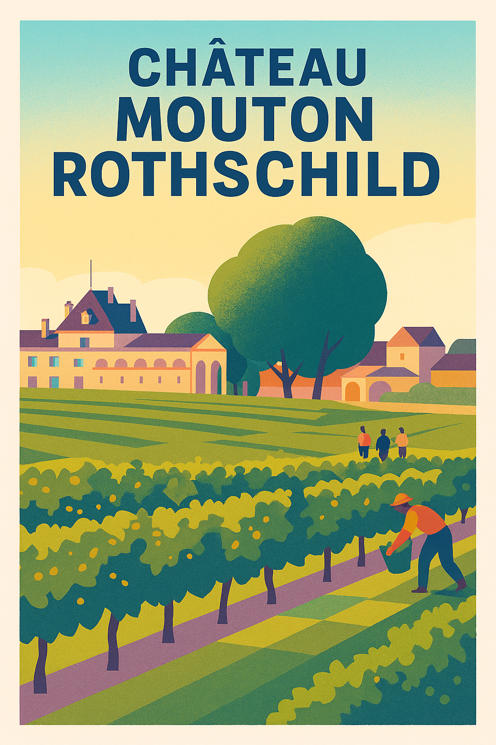 Affiche de Château Mouton Rothschild - L'élégance du terroir bordelais