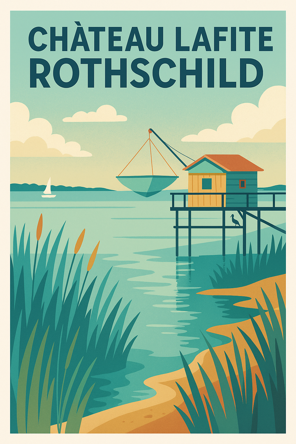 Affiche de Château Lafite Rothschild - L'élégance paisible du Médoc