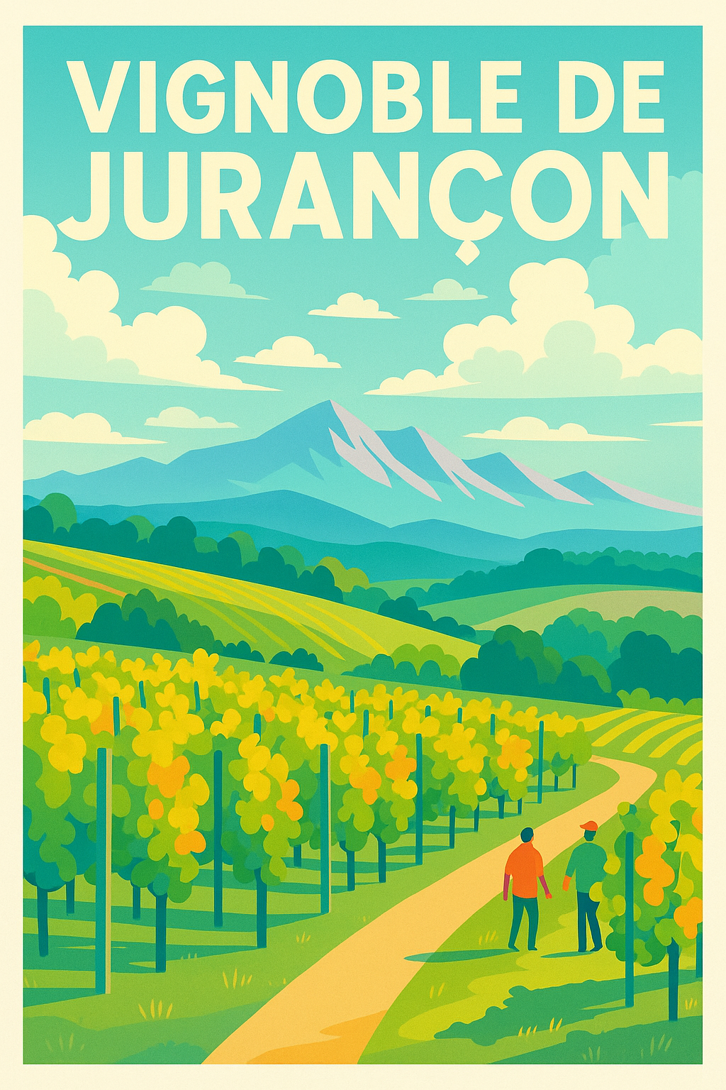 Affiche de Vignoble de Jurançon - L'élégance des Pyrénées en une affiche