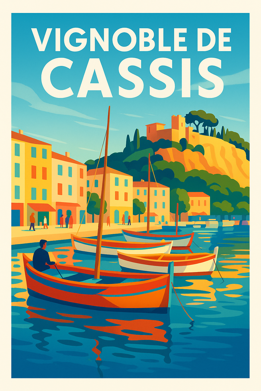 Affiche Vignoble de Cassis — L'éclat de la Provence entre port et vignes · poster d'art de Vignoble de Cassis