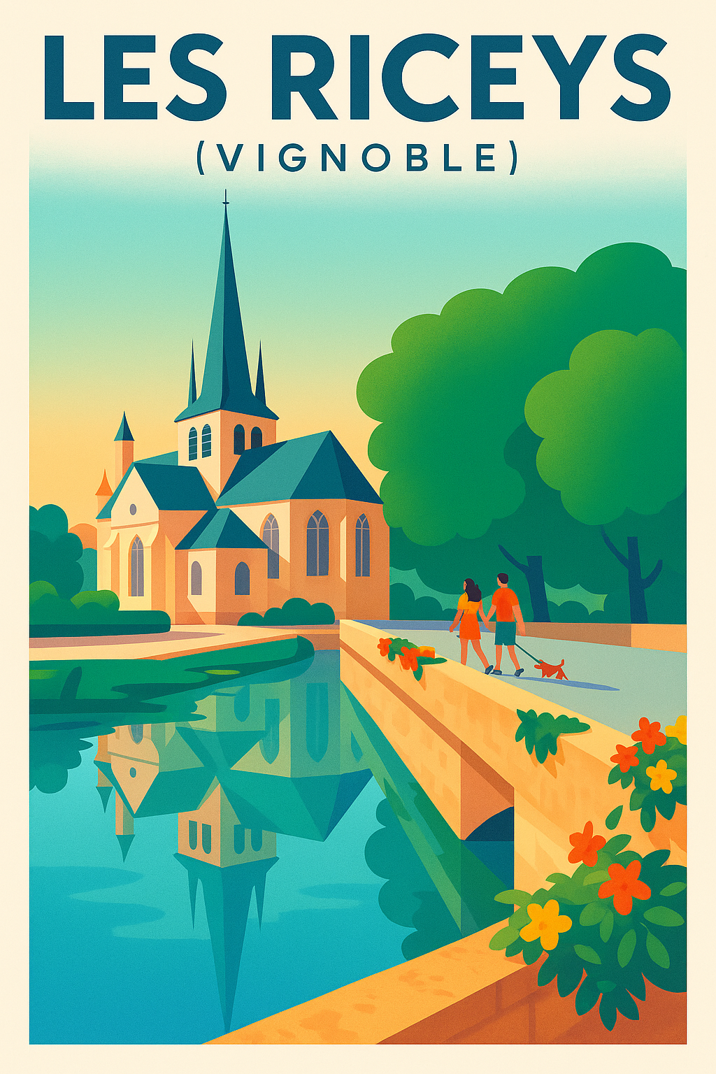 Affiche de Les Riceys - L'élégance du vignoble champenois en affiche