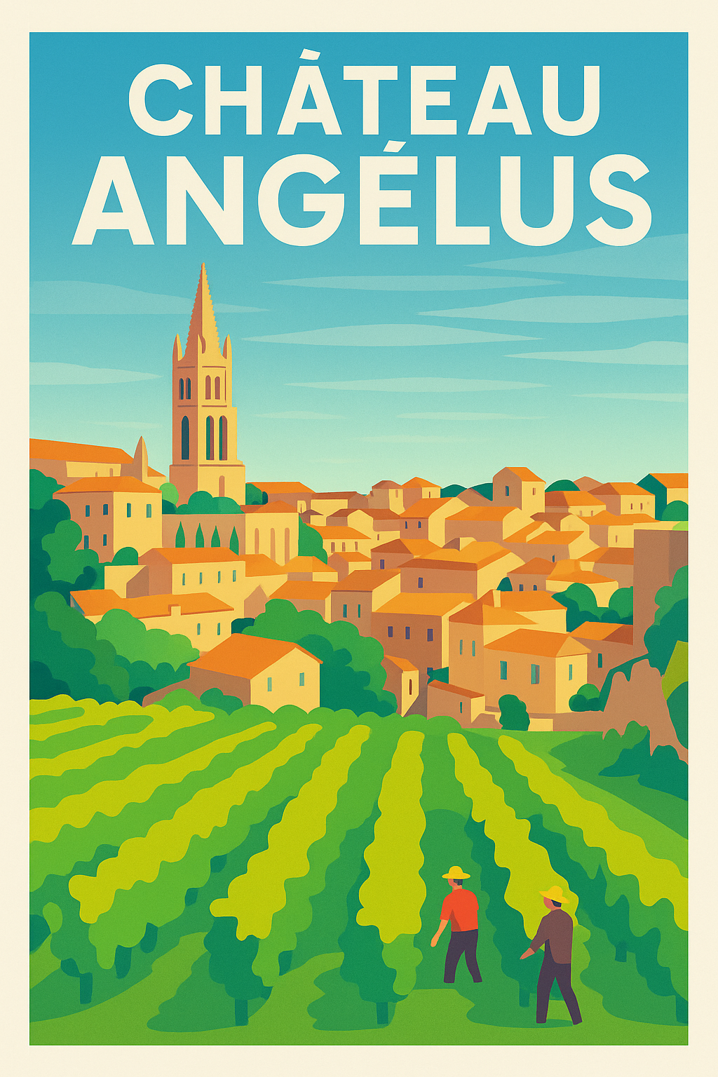 Affiche de Château Angélus - L'élégance intemporelle des vignobles de Saint-Émilion