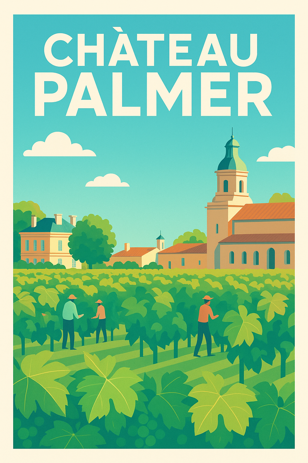 Affiche de Château Palmer - L'élégance du vignoble bordelais