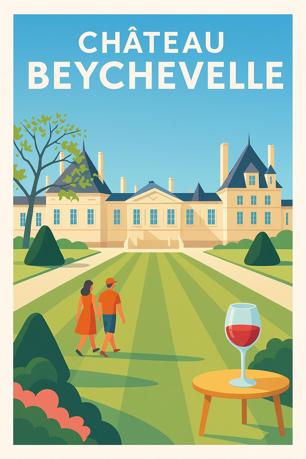 Affiche de Château Beychevelle - L'élégance du Médoc dans votre salon