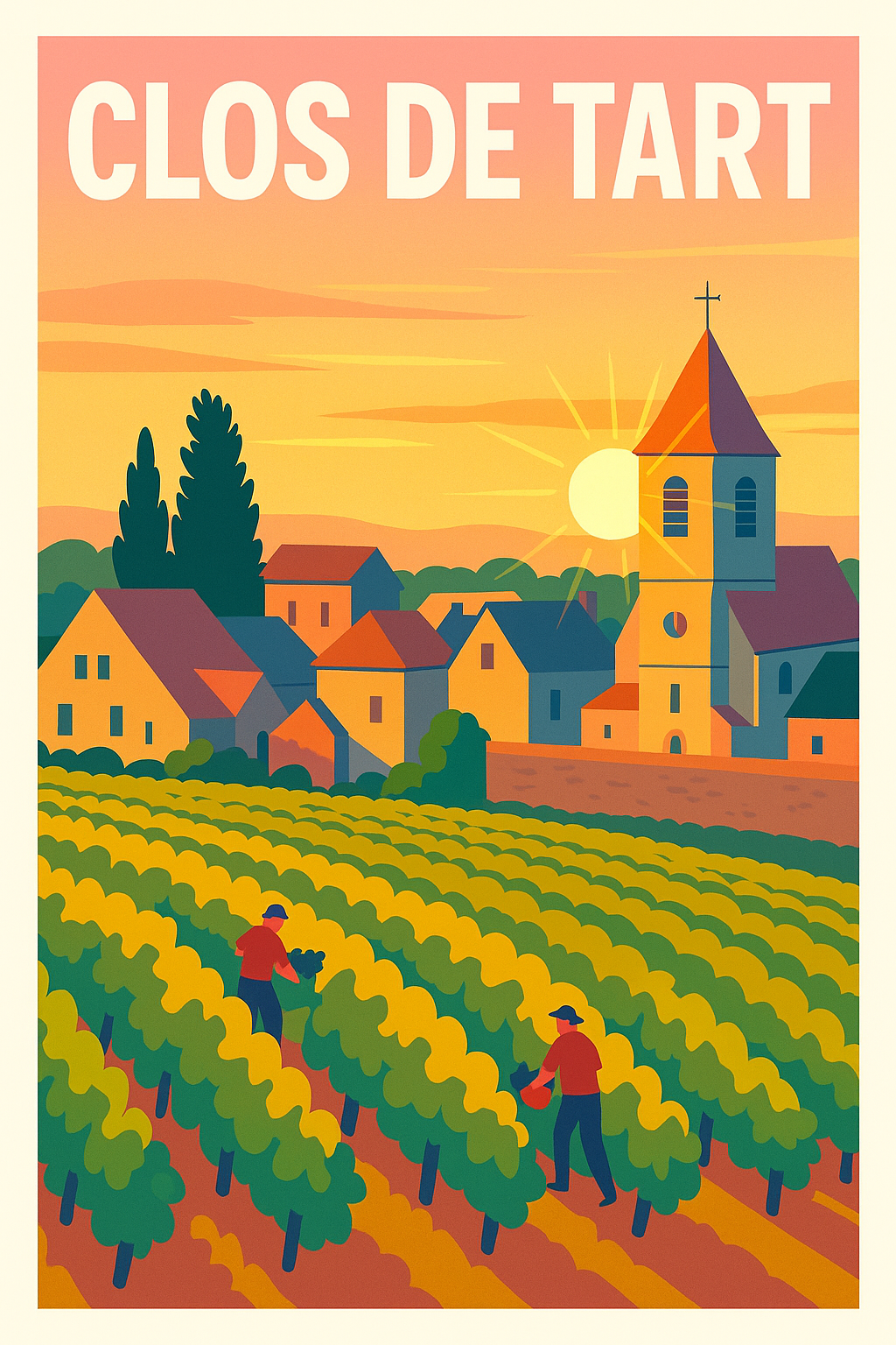 Affiche de Clos de Tart - L'élégance des vignobles de Bourgogne