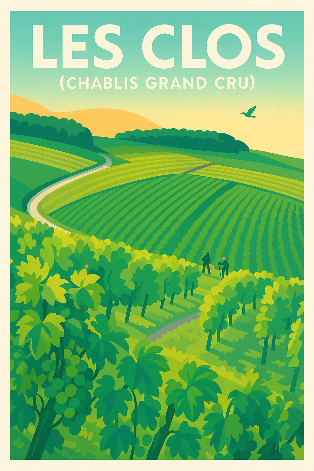 Affiche de Les Clos - L'élégance intemporelle du Chablis Grand Cru