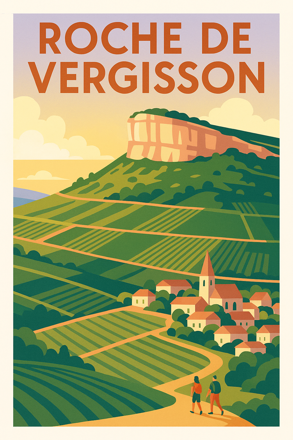 Affiche de Roche de Vergisson - L'éclat du vignoble mâconnais