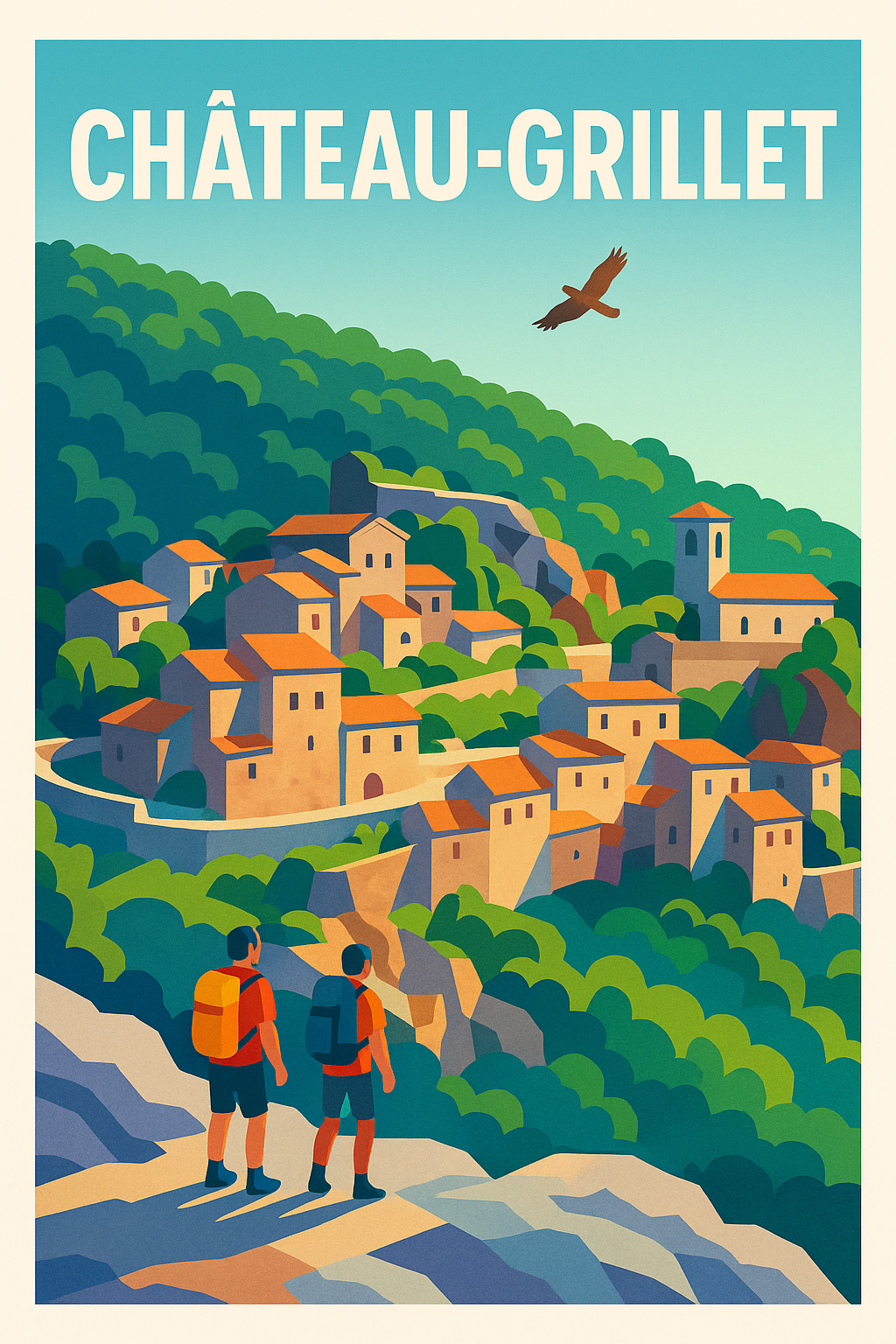 Affiche de Château-Grillet - L'élégance d'un terroir d'exception entre vignes et collines