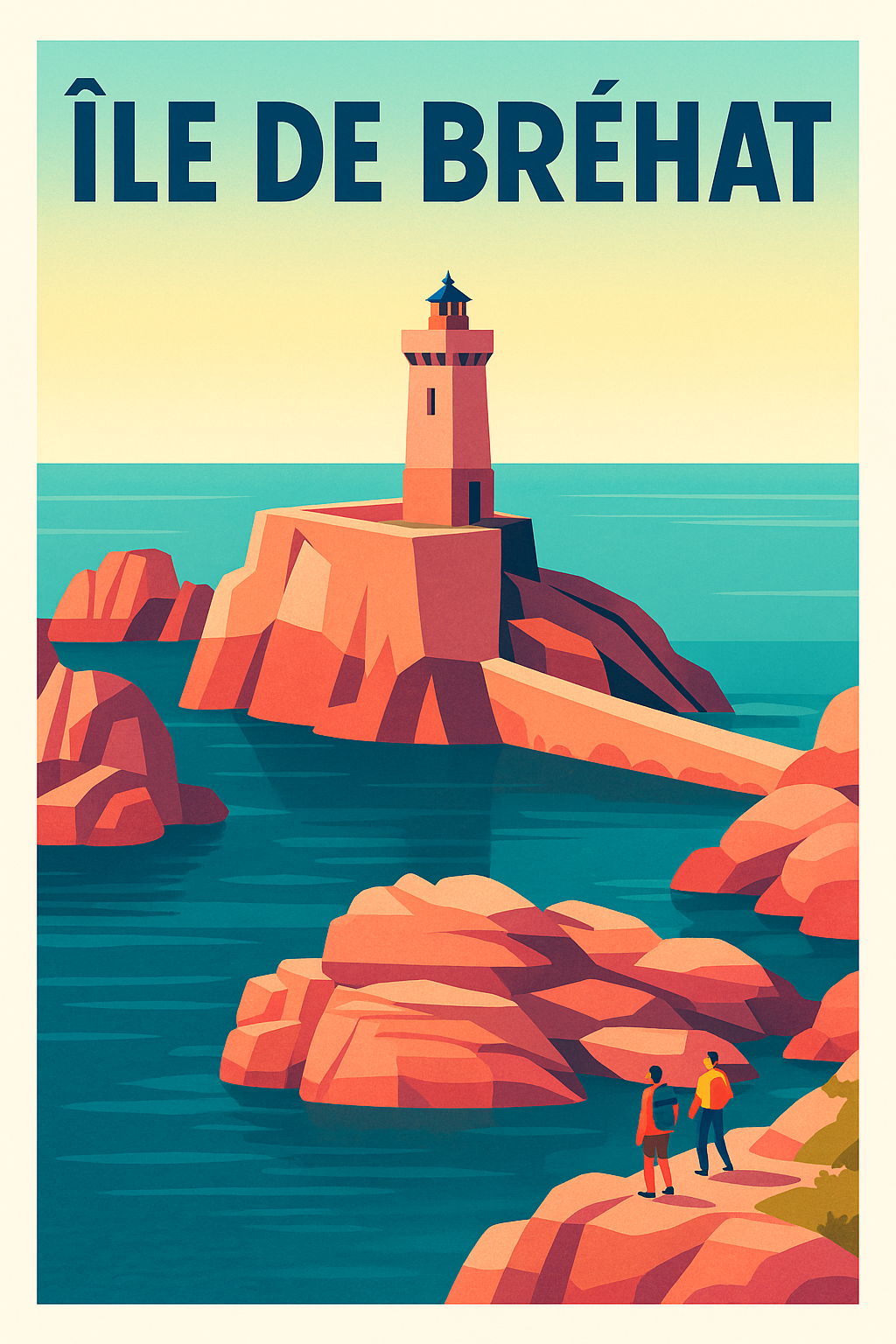 Affiche de Île de Bréhat - L'éclat sauvage du Phare du Paon