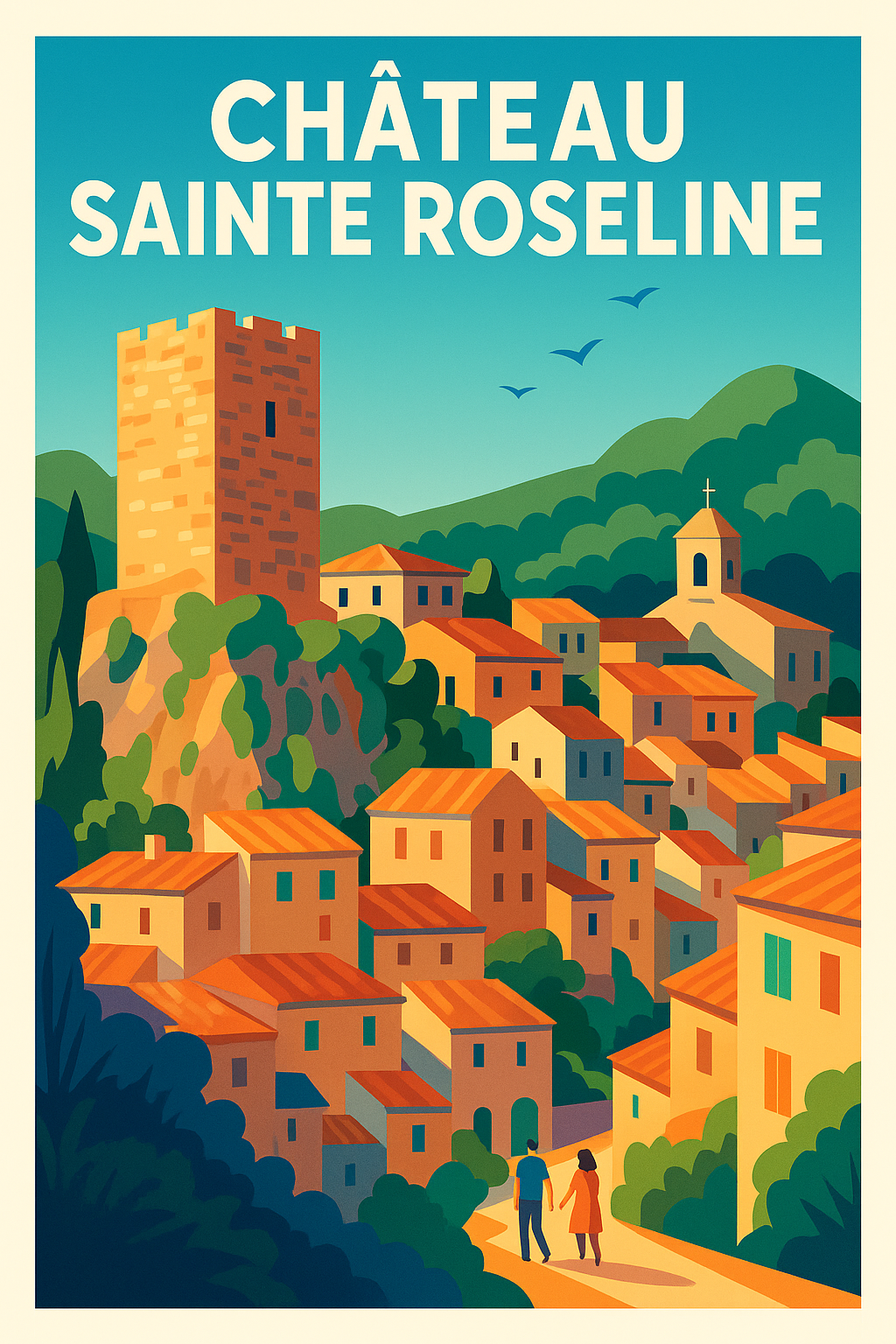 Affiche de Château Sainte Roseline - L'élégance intemporelle de la Provence