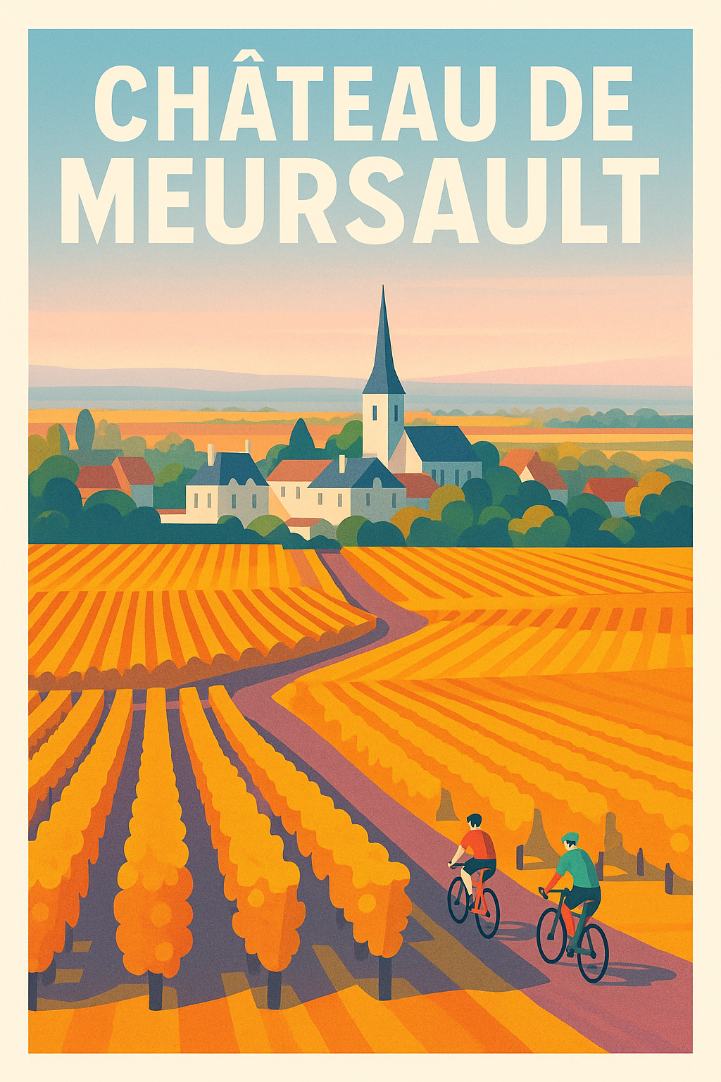 Affiche de Château de Meursault - L'élégance des vignobles bourguignons