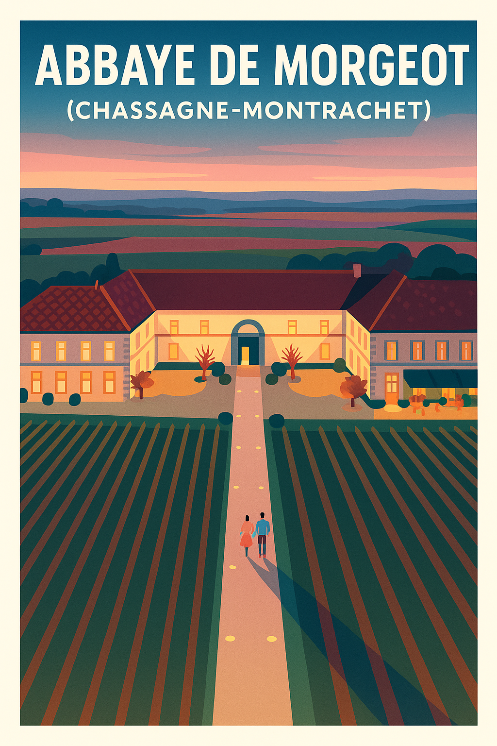 Affiche de Abbaye de Morgeot - L'élégance intemporelle des vignobles de Bourgogne
