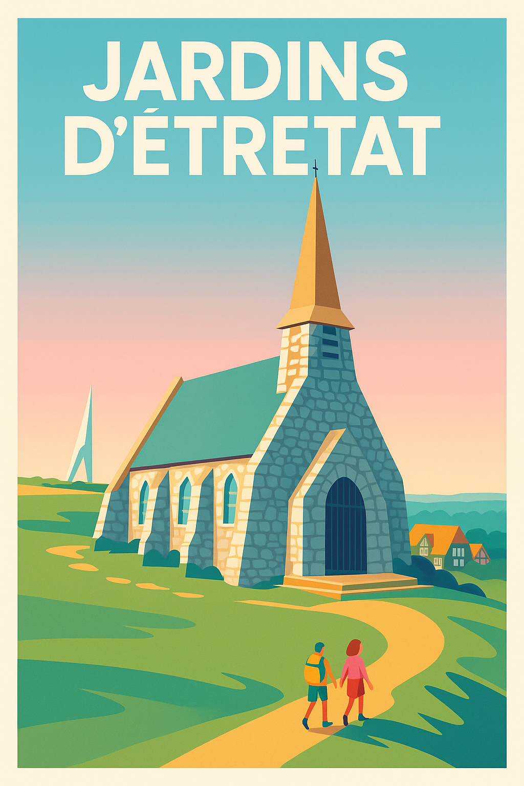 Affiche de Jardins d'Étretat - L'élégance poétique des falaises normandes