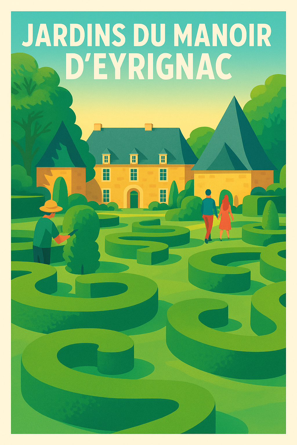 Affiche de Jardins d'Eyrignac - L'élégance à la française au cœur du Périgord
