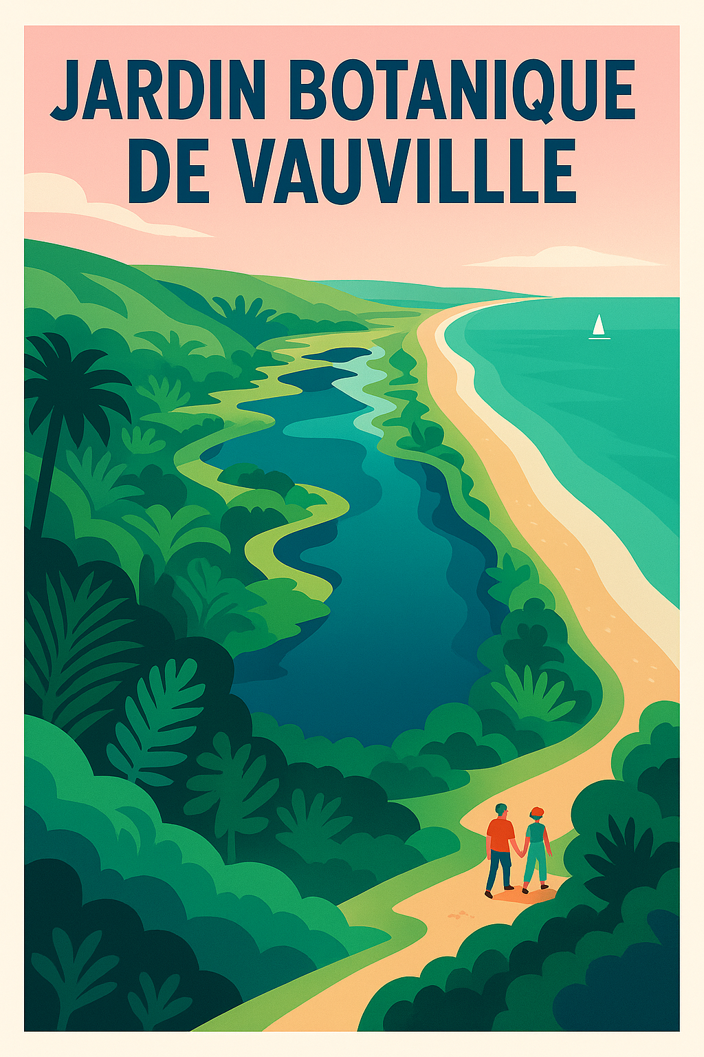 Affiche de Jardin Botanique de Vauville - Une oasis exotique face à la mer