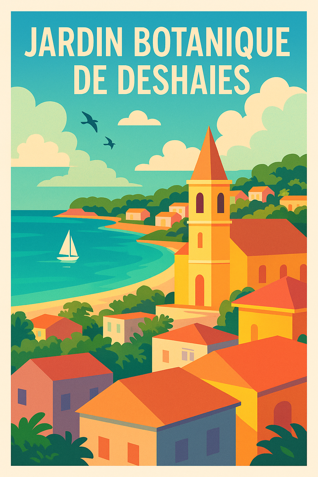 Affiche de Jardin Botanique de Deshaies - L'éclat tropical de la Guadeloupe