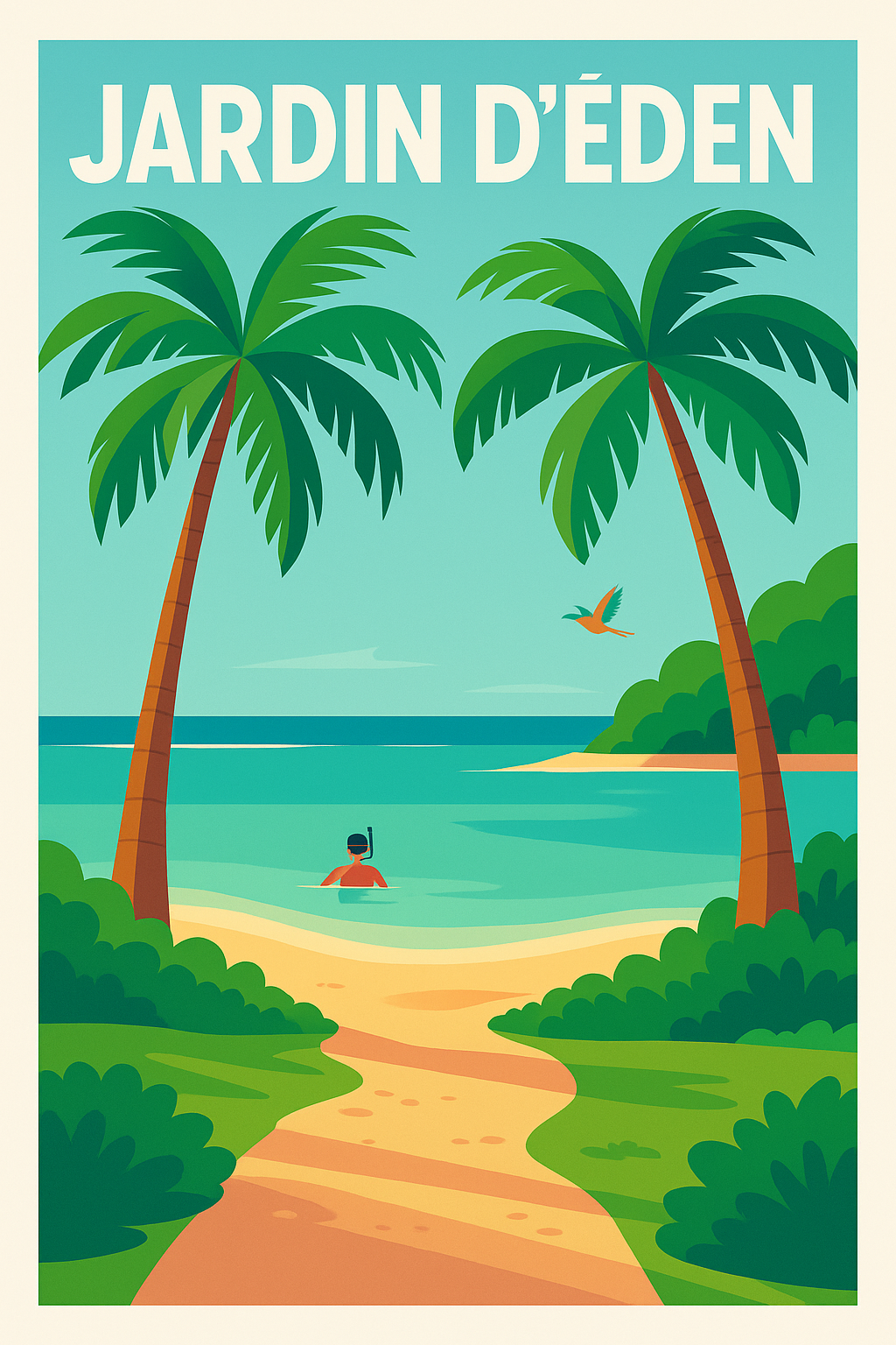 Affiche de Jardin d'Éden - Évadez-vous dans un paradis tropical