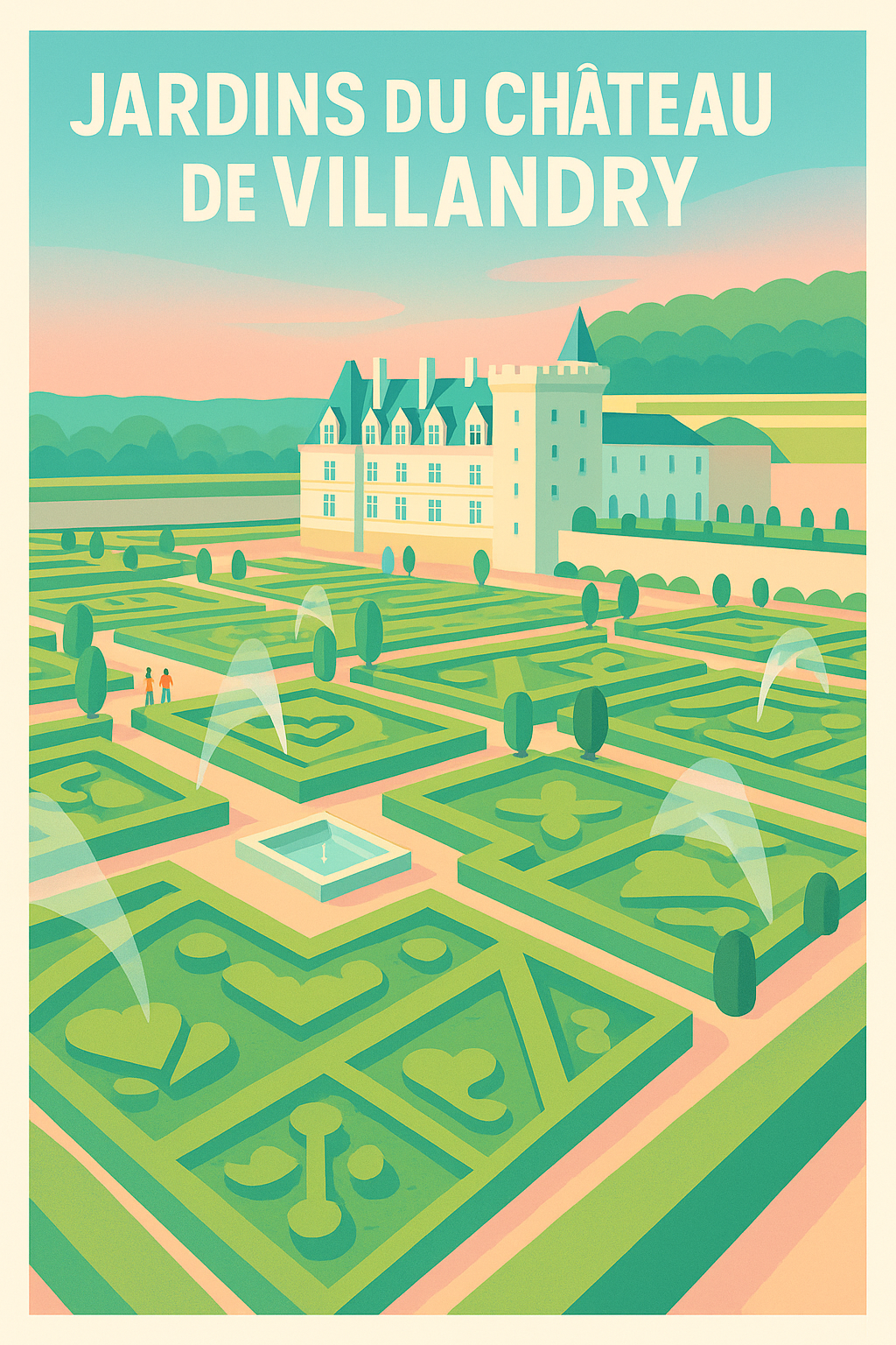 Affiche de Jardins de Villandry - L'élégance à la française sur vos murs