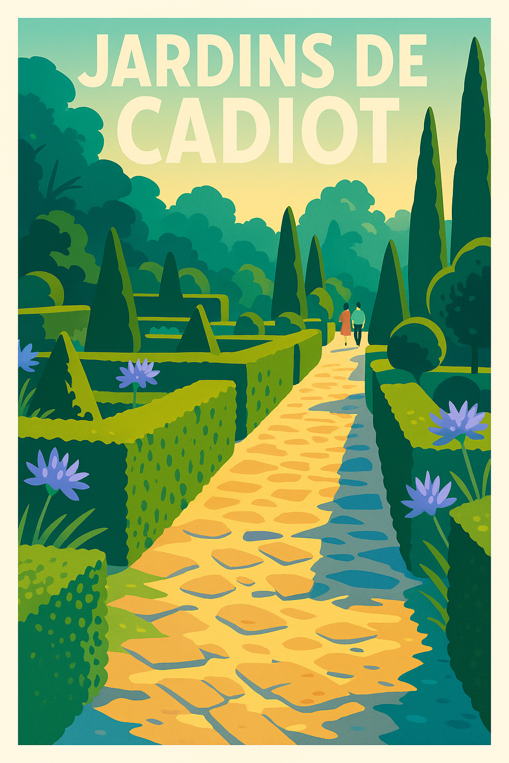 Affiche de Jardins de Cadiot - L'élégance d'une promenade bucolique en Périgord