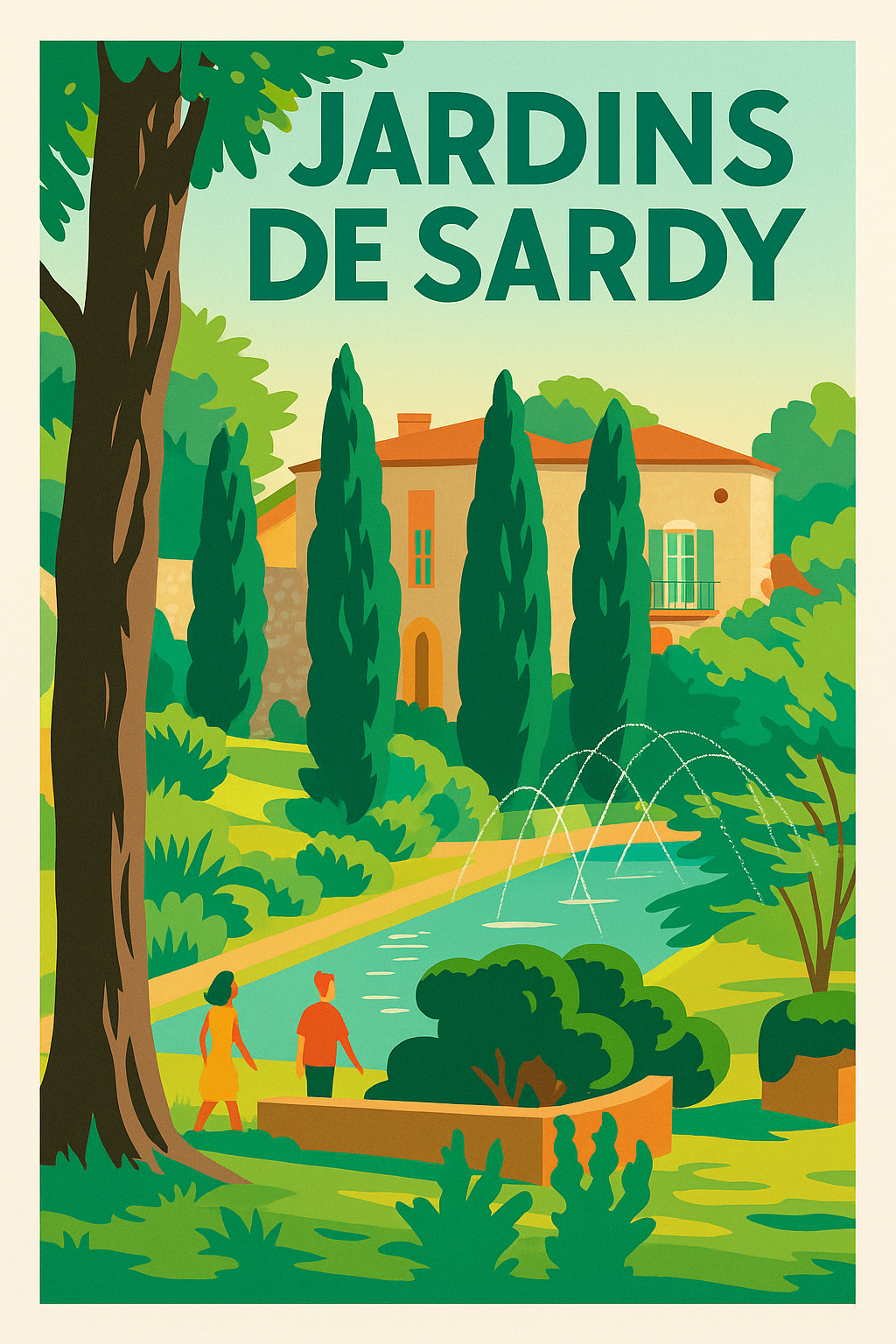 Affiche de Jardins de Sardy - L'élégance bucolique au cœur de la Dordogne