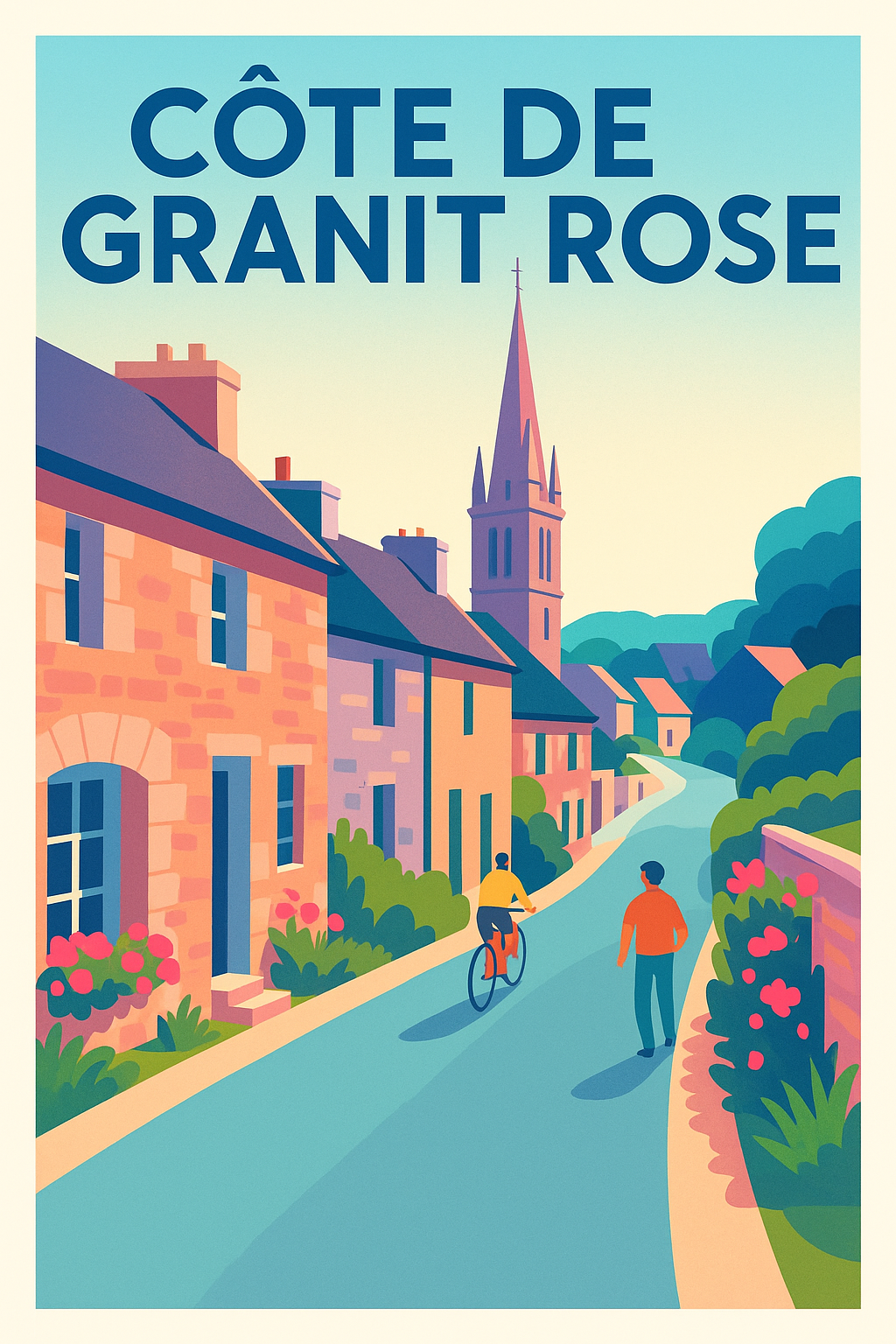 Affiche de Côte de Granit Rose - L'élégance pittoresque de la Bretagne