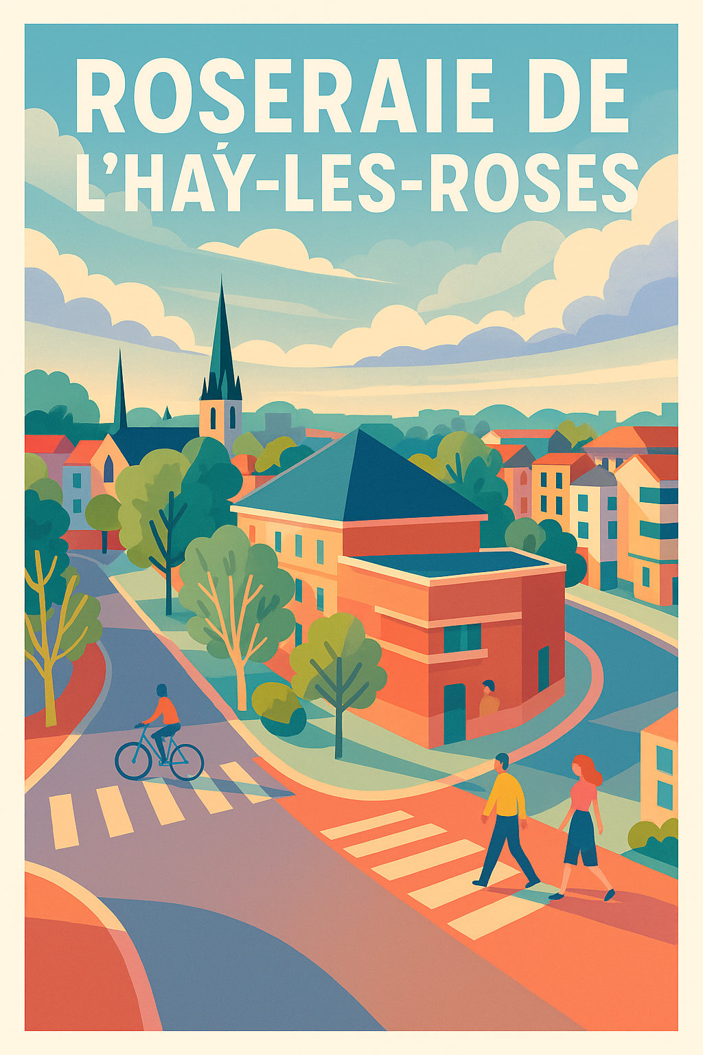 Affiche de L'Haÿ-les-Roses - L'élégance florale en affiche vintage