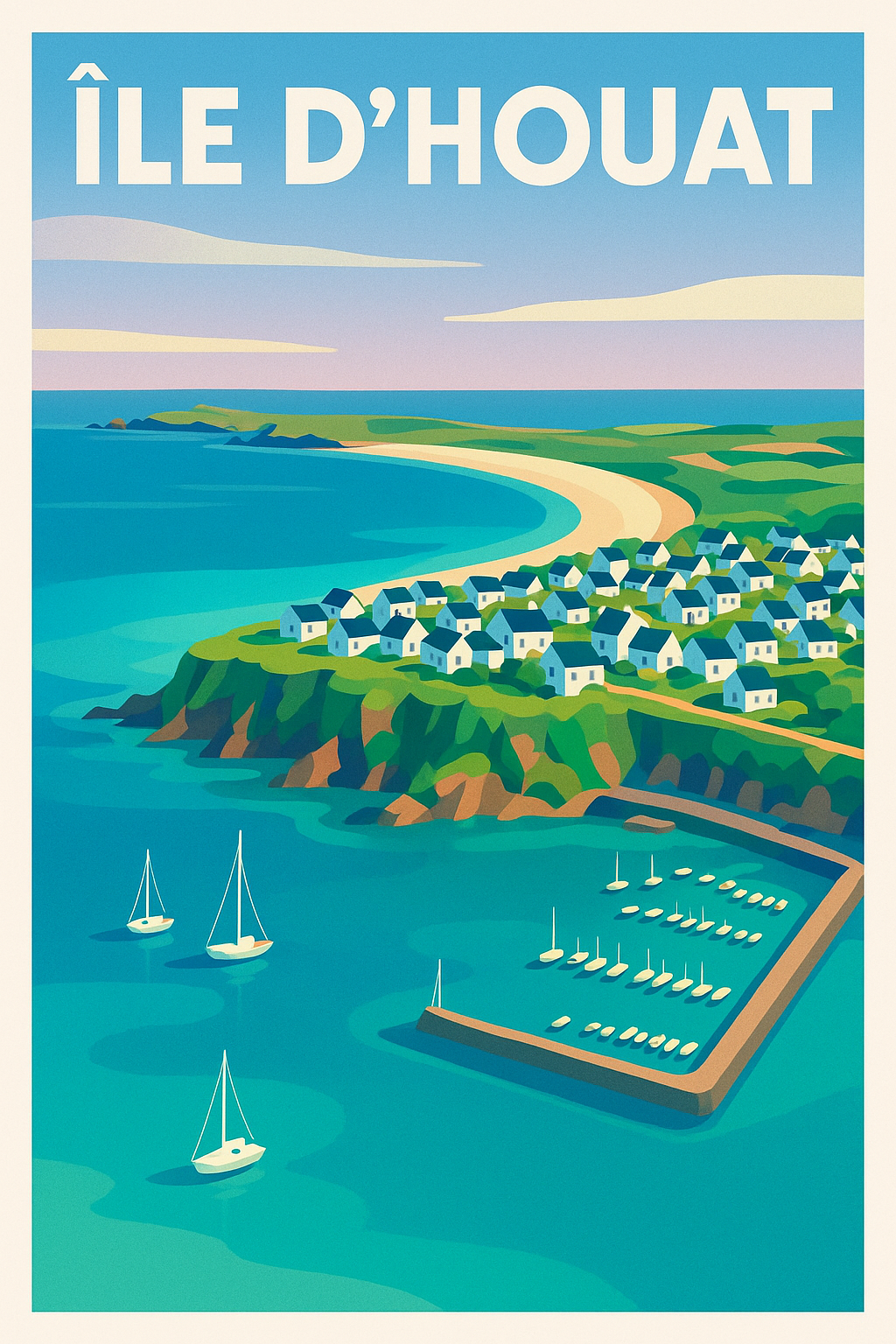 Affiche de Île d'Houat - L'évasion sauvage au cœur du Morbihan