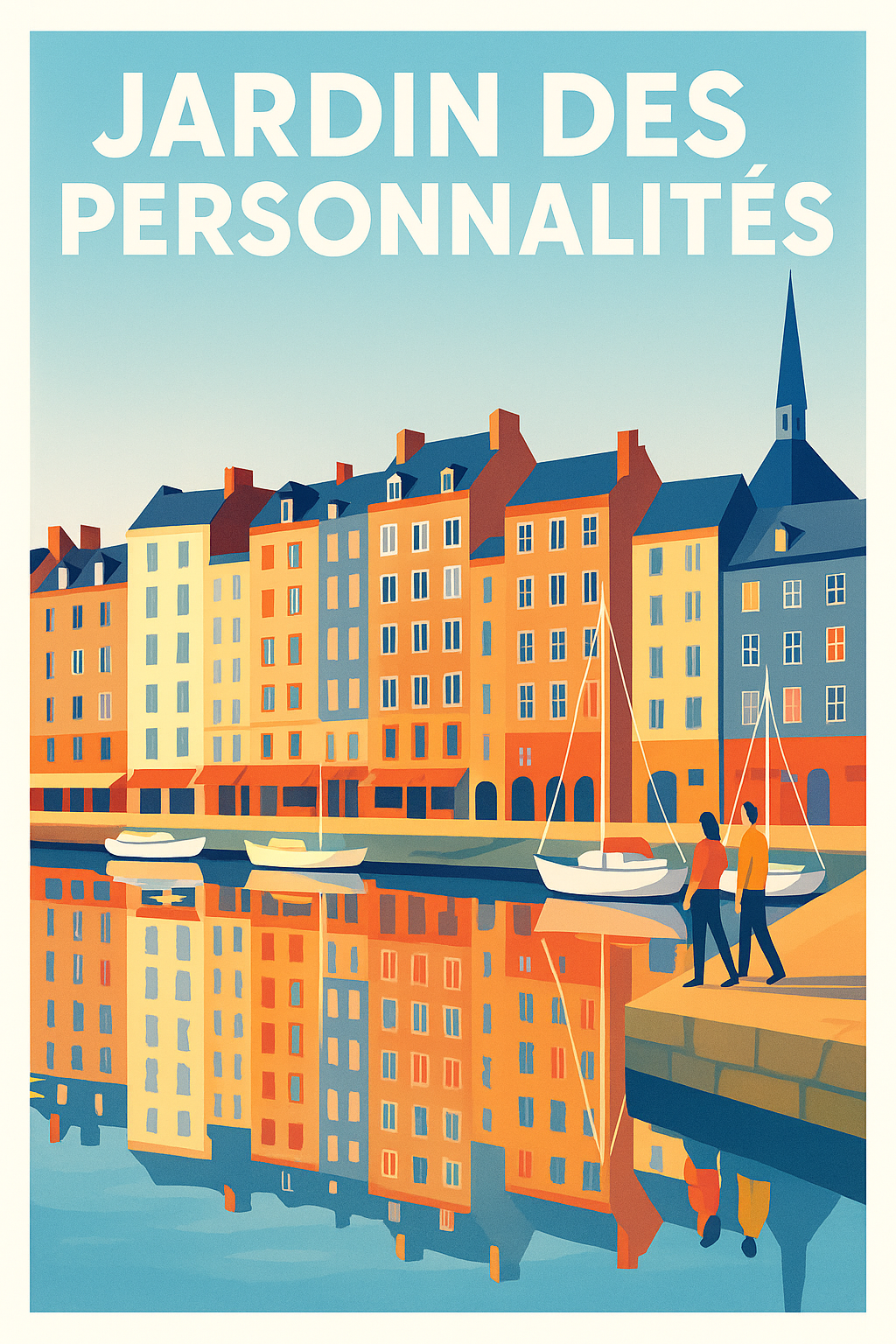 Affiche de Jardin des Personnalités - L'élégance colorée de Honfleur