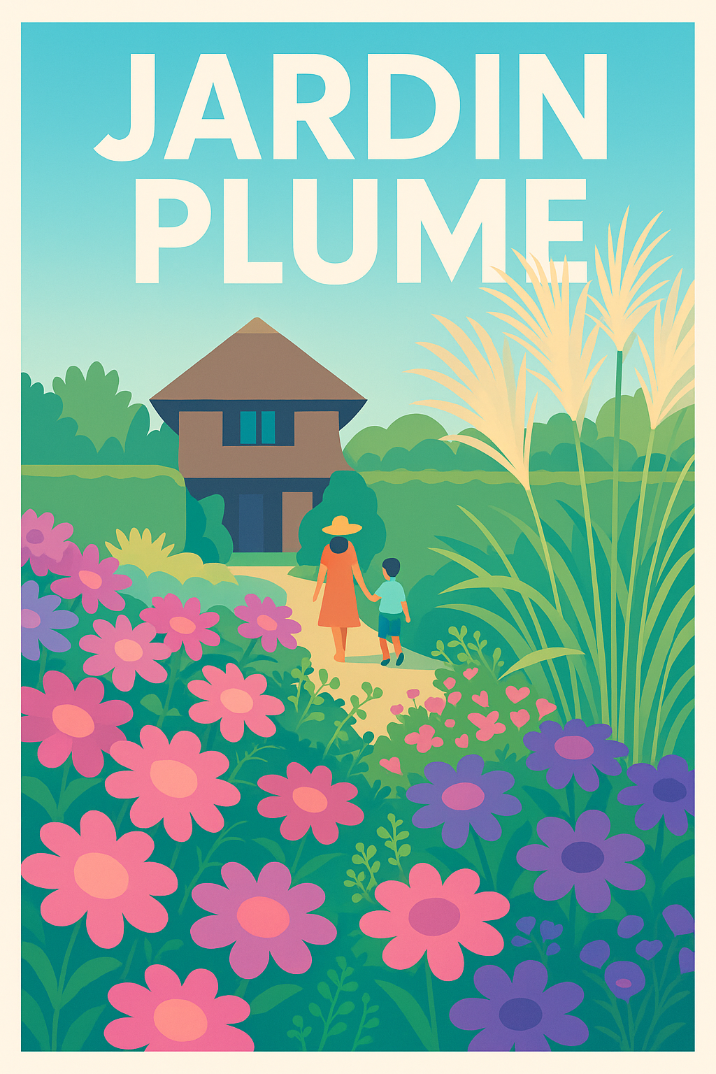 Affiche de Jardin Plume - L'élégance naturelle au cœur de la Normandie